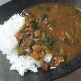 小松菜と豚挽き肉のカレー